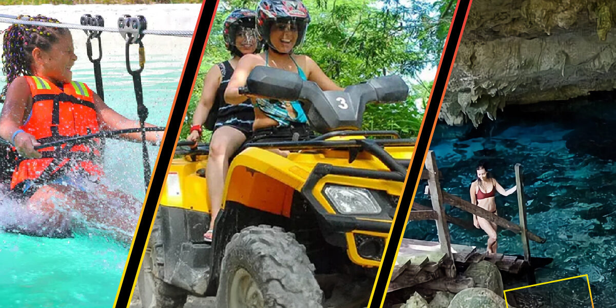 Extreme Adventure in Cobá (ATVs + Zip Lines + Cenote + Buffet)