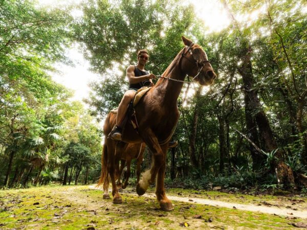 Half-Day Cancun: Horseback Riding, ATV, Zipline & Cenote