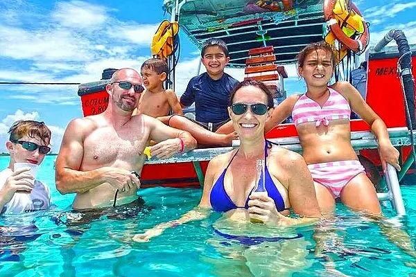 Isla Mujeres Catamaran Tour with Snorkel, Buffet & Open Bar