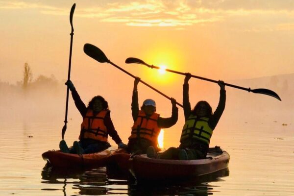 Xochimilco Eco Kayak Tour + Breakfast on a Chinampa + Pickup Included